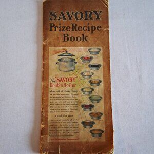 Antique 1913 Republic Metalware Co. Savory Prize Recipe Book